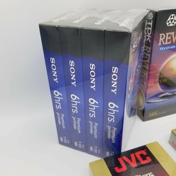 Blank VHS Tapes 6hrs T-160 High Quality NEW Sealed Sony TDK JVC Lot 7 - Picture 3 of 5
